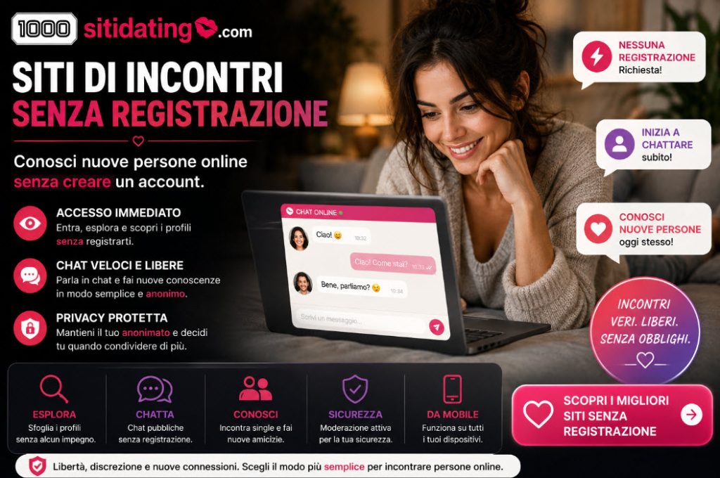 Siti di incontri senza registrazione